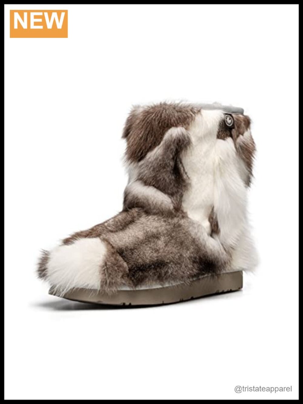 Women's Plush Faux Fur Ankle Snow Boots Winter Warm Non-Slip Pull-On